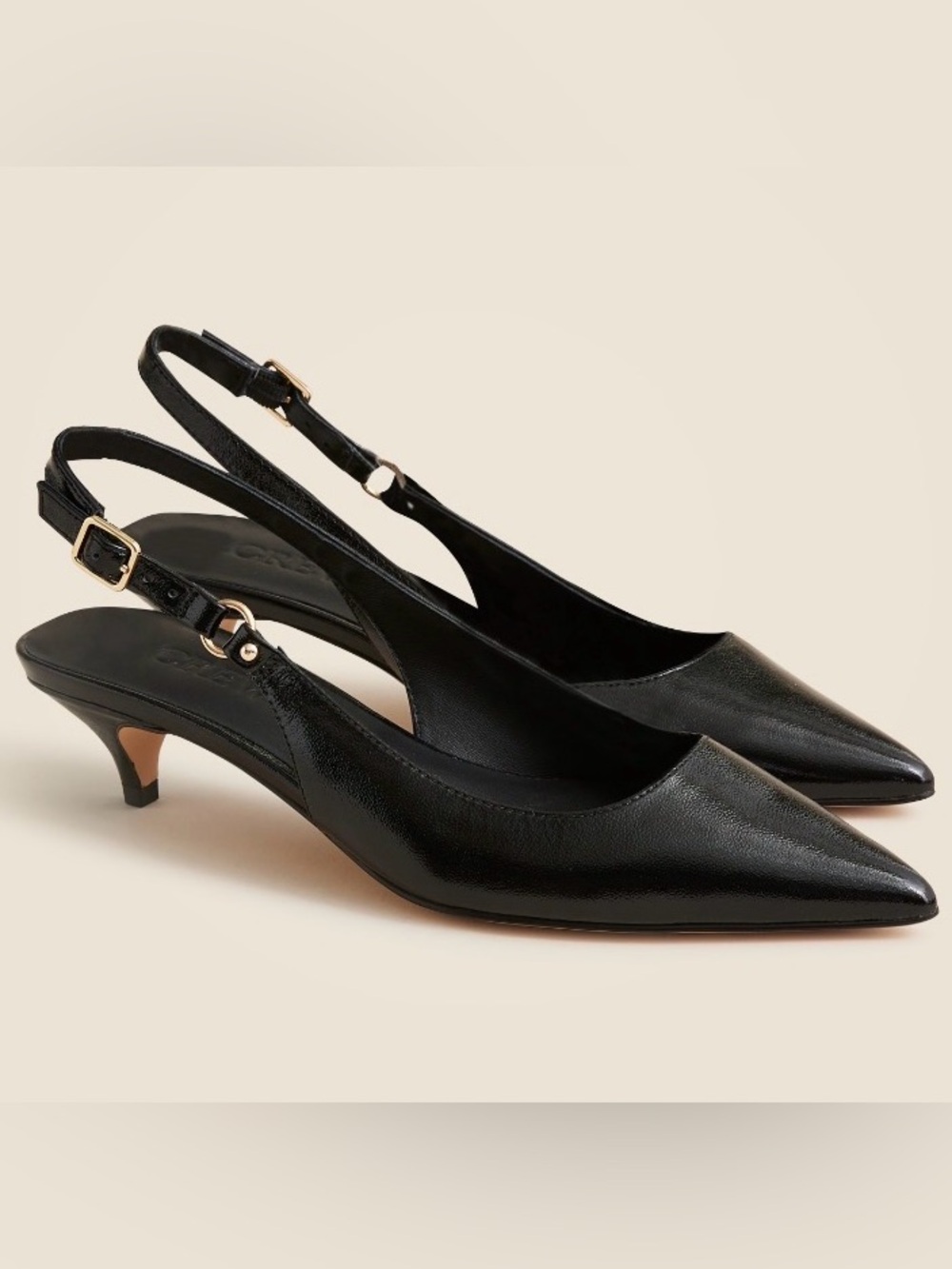 JCrew Black Slingback Kitten Heels CH279 (2025)